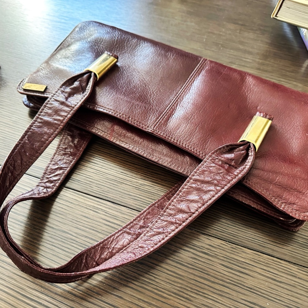 Vintage Soft Leather Handbag – Linea L – AILEE Zipper – Burgundy –